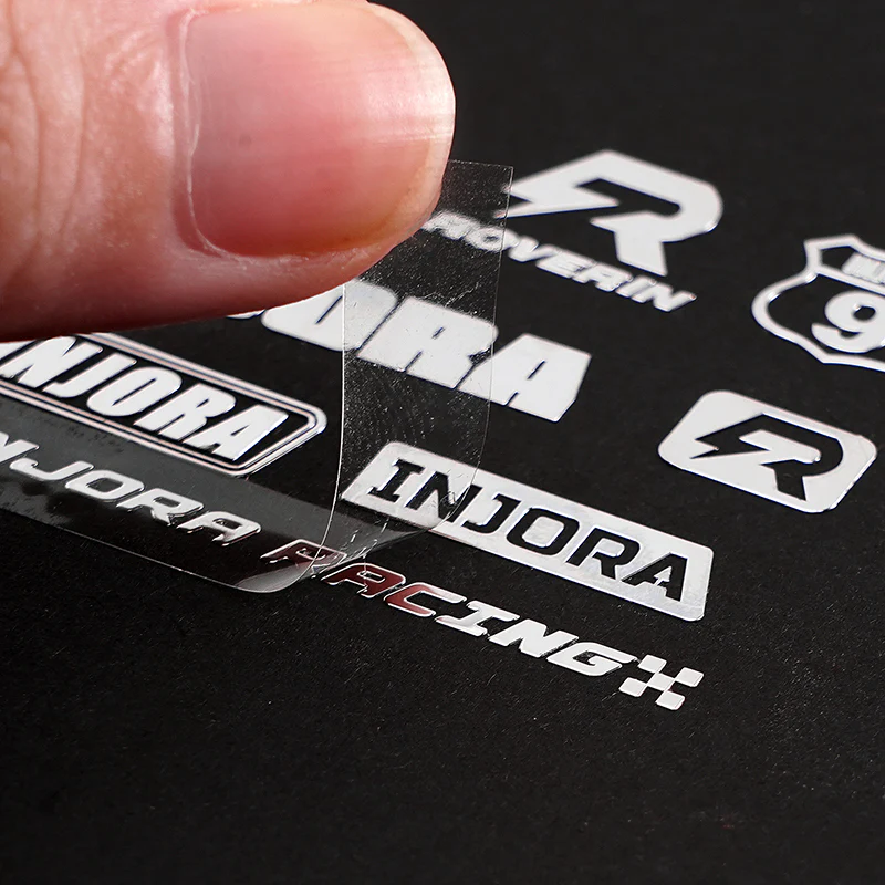 INJORA 4pcs Silver & Gold Foil Stickers for 1/18 1/24 RC Crawlers - Image 8