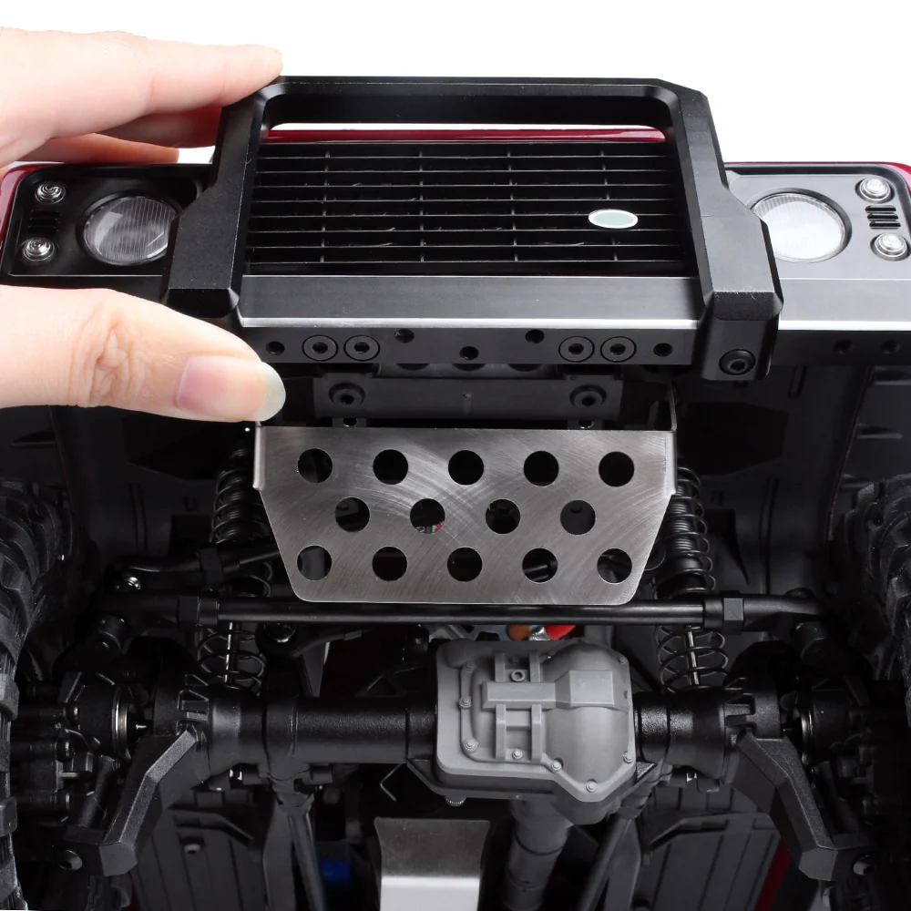 INJORA Stainless Steel Chassis Armor Axle Protector Skid Plate for Traxxas TRX-4 - Image 12