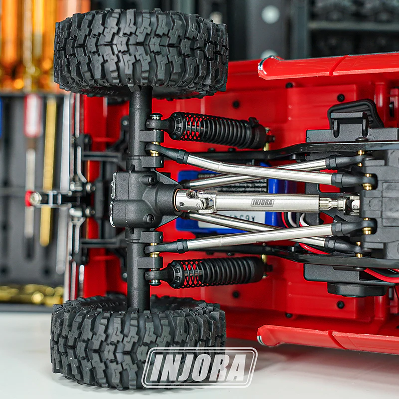 INJORA Stainless Steel Drive Shafts for 1/18 RC Crawler TRX4M High Trail K10 F150 - Image 5