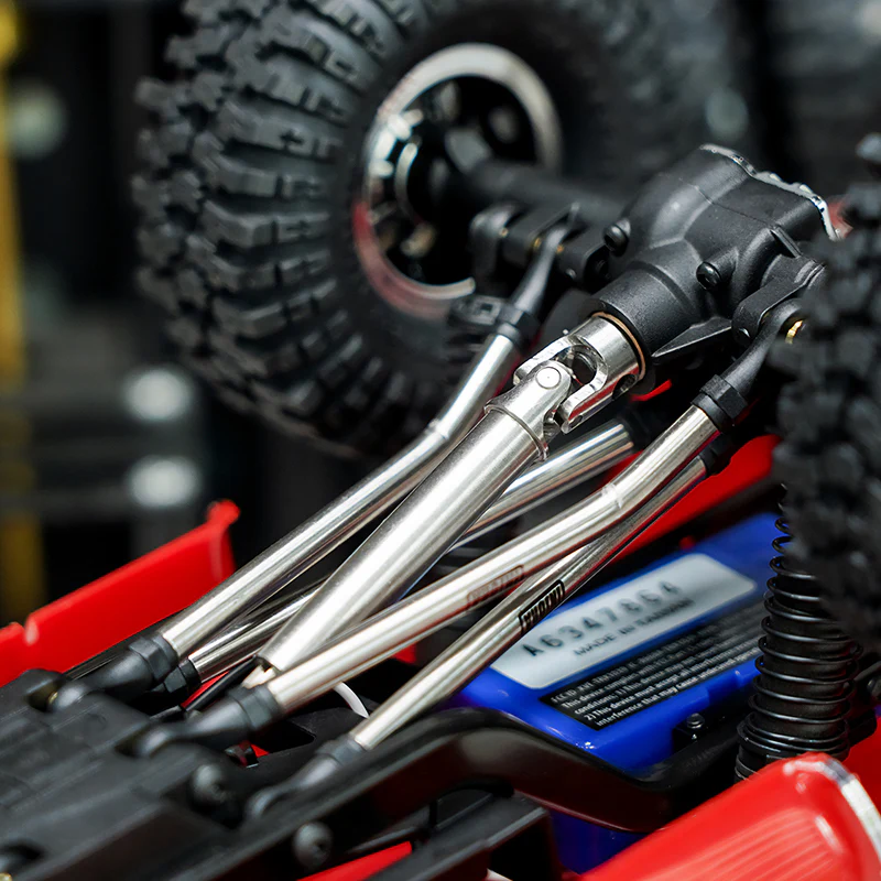INJORA Stainless Steel Drive Shafts for 1/18 RC Crawler TRX4M High Trail K10 F150 - Image 6