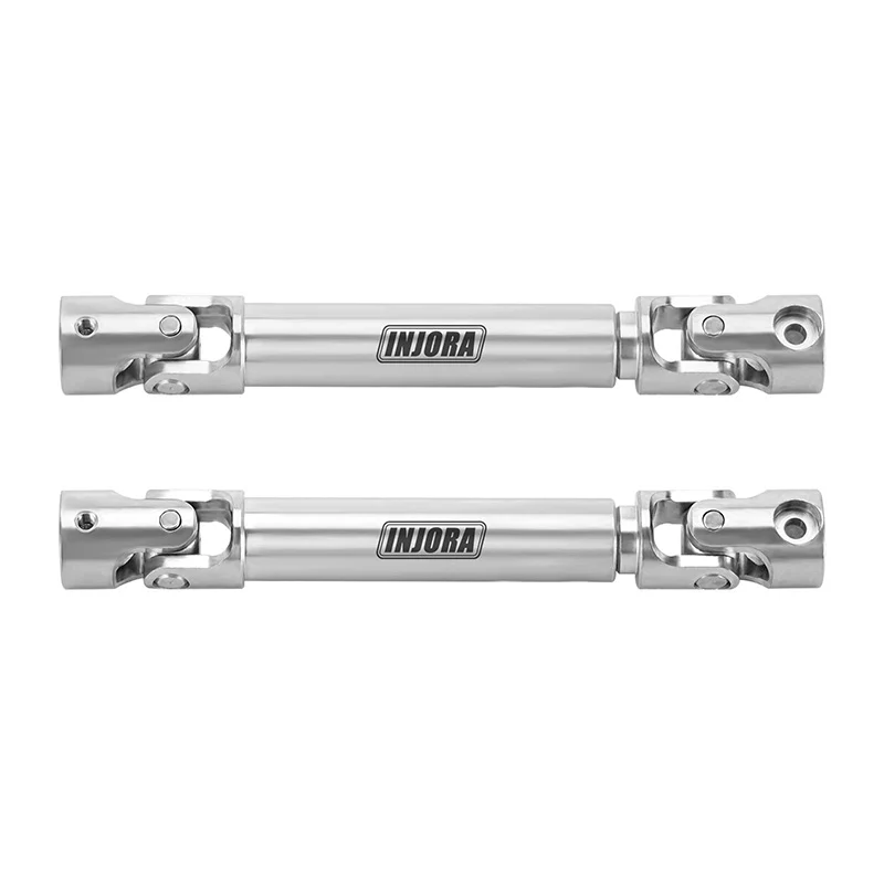 INJORA Stainless Steel Drive Shafts with D Shaped Hole for 1/18 FMS FCX18 LC80 - Image 2