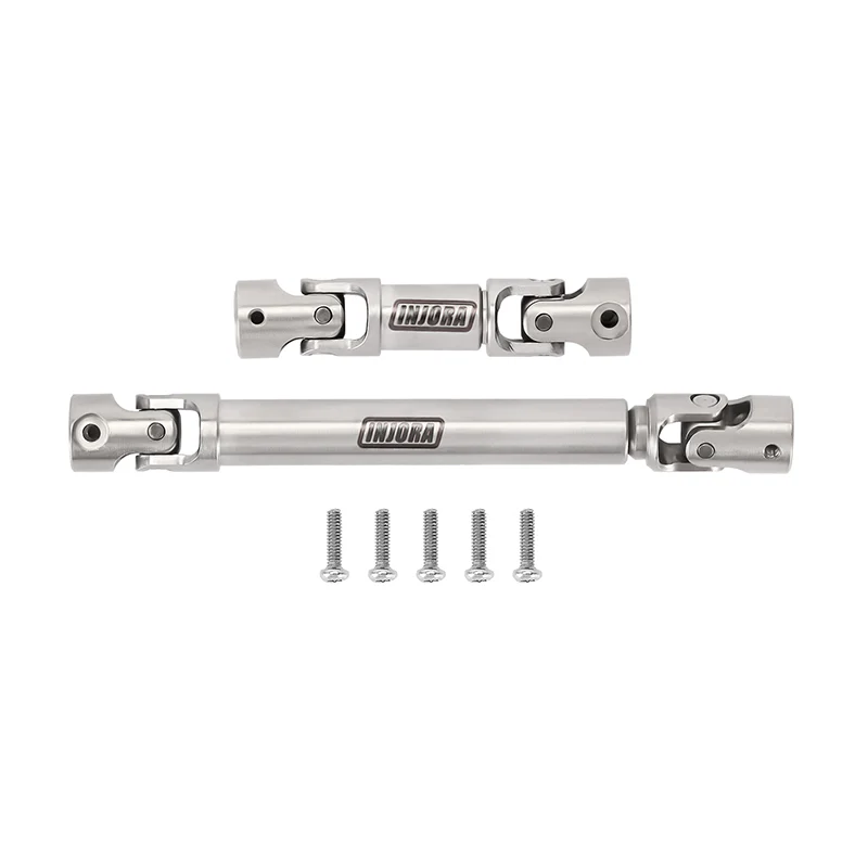 INJORA Stainless Steel Drive Shafts with D-Shaped Hole for SCX24 Deadbolt GX470 - Image 2