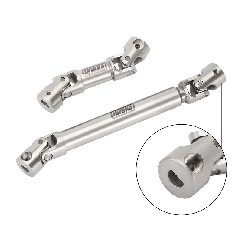 INJORA Stainless Steel Drive Shafts with D-Shaped Hole for SCX24 Deadbolt GX470 - Image 3
