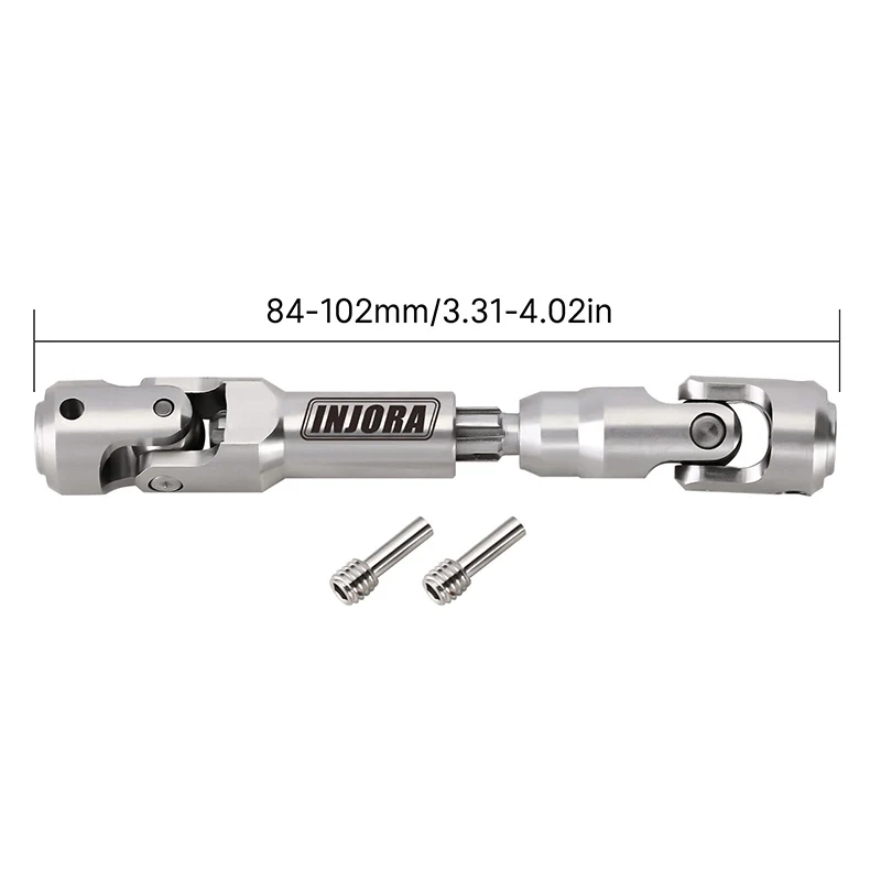 INJORA Stainless Steel Heavy-Duty Drive Shaft for 1/10 RC Crawler - Image 3