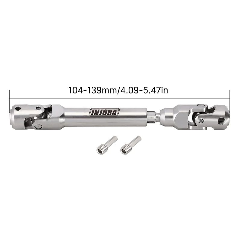 INJORA Stainless Steel Heavy-Duty Drive Shaft for 1/10 RC Crawler - Image 5