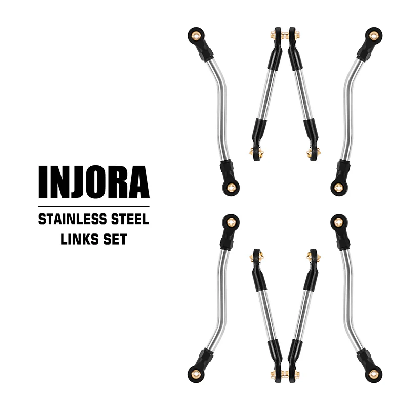 INJORA Stainless Steel High Clearance Chassis Links for 1/24 FMS FCX24M - Image 4