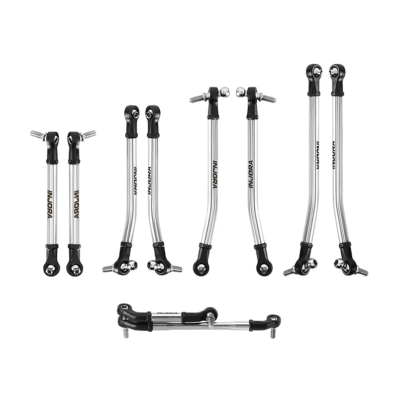 INJORA Stainless Steel High Clearance Links Set for 1/30 SCX30 - Image 2