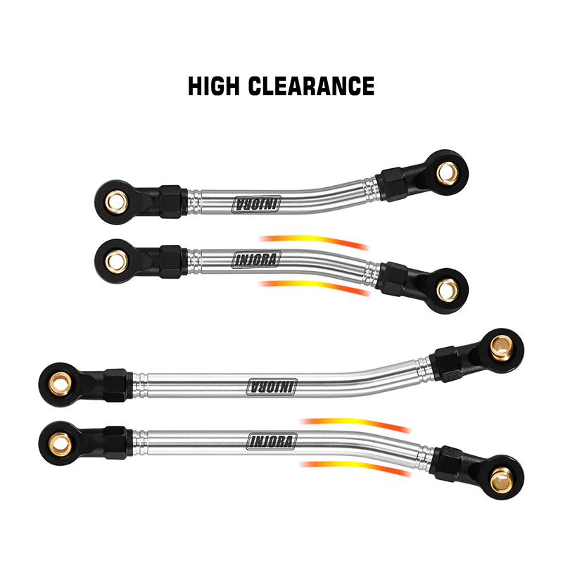 INJORA Stainless Steel High Clearance Links & Steering Links Set for 1/18 HPI Venture18 - Image 4