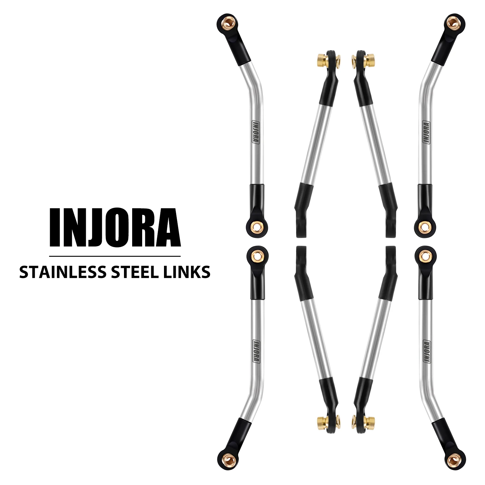INJORA Stainless Steel High Clearance Links 4 Link Conversion Kit for 1/18 FMS FCX18 LC80 - Image 5