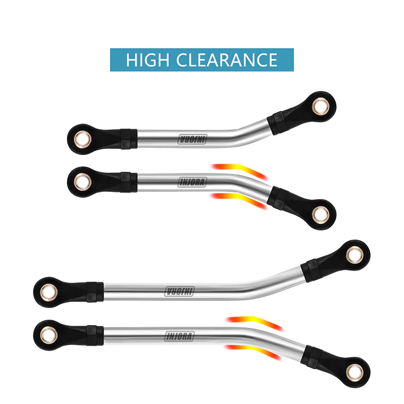 INJORA Stainless Steel High Clearance Links Set for 1/18 TRX4M Defender Bronco - Image 16