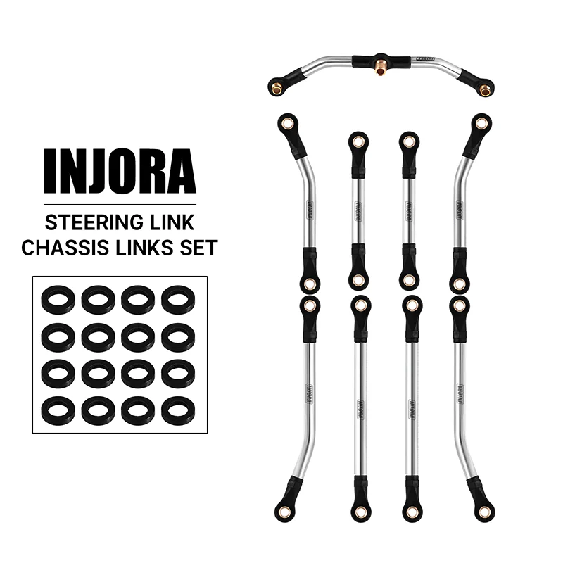 [US Warehouse] INJORA Stainless Steel High Clearance Links Set for 1/18 TRX4M High Trail K10 F150 - Image 3