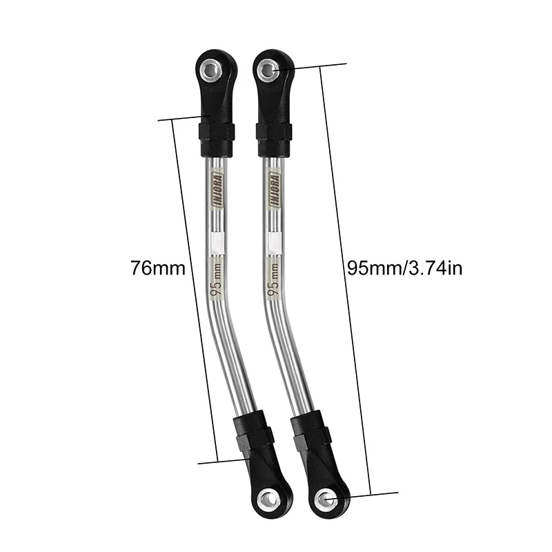 INJORA Stainless Steel High Clearance Links with Rod Ends for 1/10 RC Crawler - Image 12