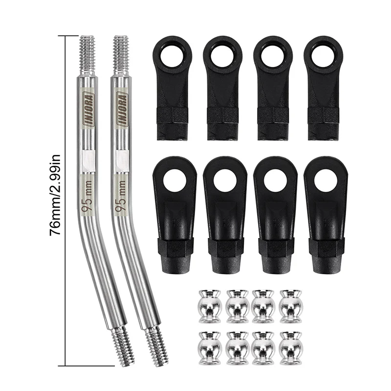 INJORA Stainless Steel High Clearance Links with Rod Ends for 1/10 RC Crawler - Image 14