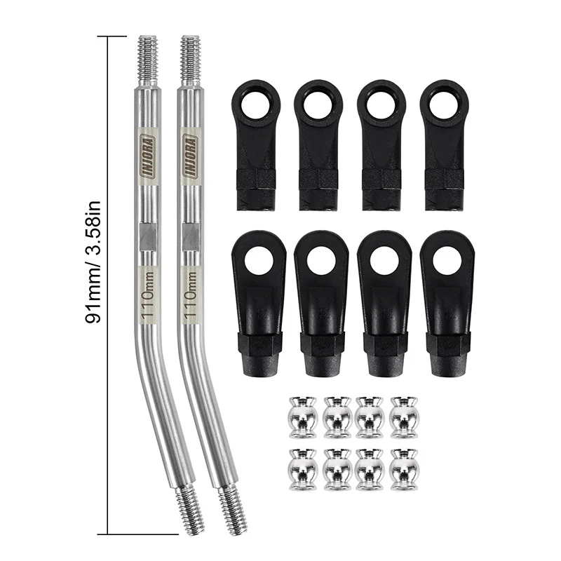 INJORA Stainless Steel High Clearance Links with Rod Ends for 1/10 RC Crawler - Image 20