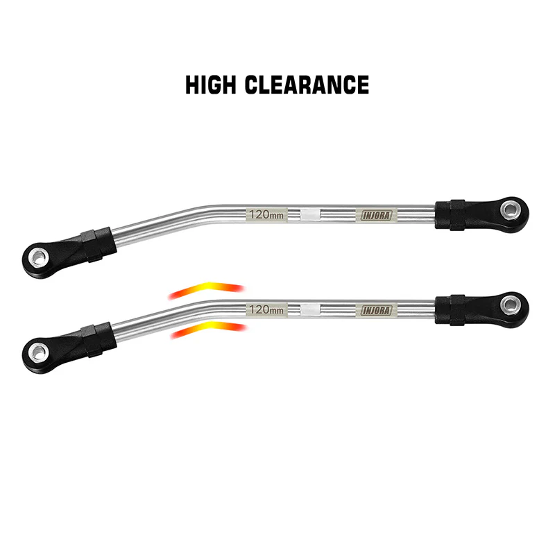 INJORA Stainless Steel High Clearance Links with Rod Ends for 1/10 RC Crawler - Image 25