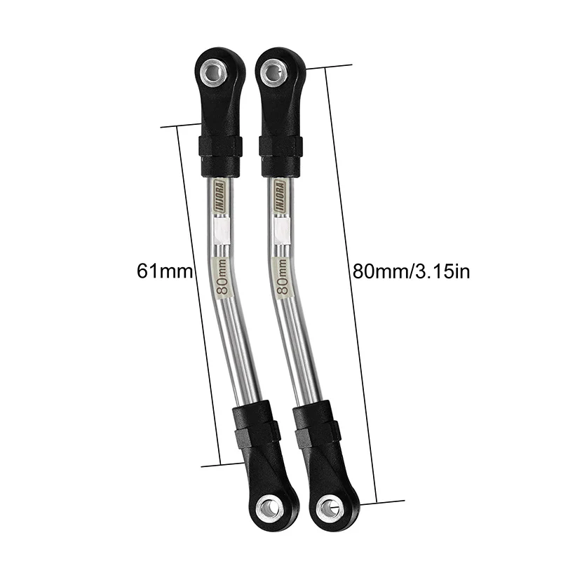 INJORA Stainless Steel High Clearance Links with Rod Ends for 1/10 RC Crawler - Image 6