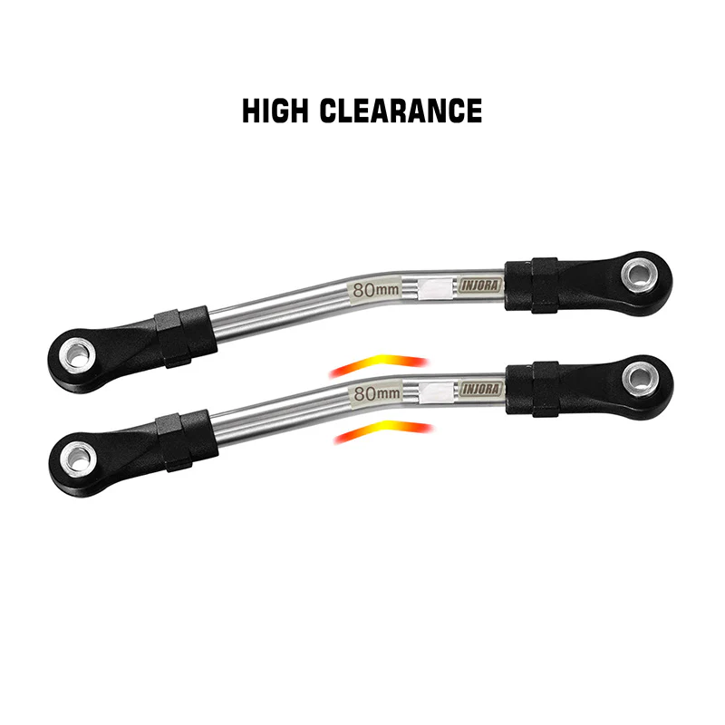 INJORA Stainless Steel High Clearance Links with Rod Ends for 1/10 RC Crawler - Image 7