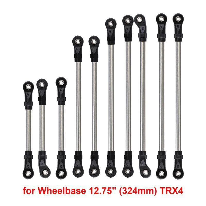 INJORA Stainless Steel Links Plastic Rod End Unassembled Kit for Traxxas TRX-4 TRX-6 - Image 7