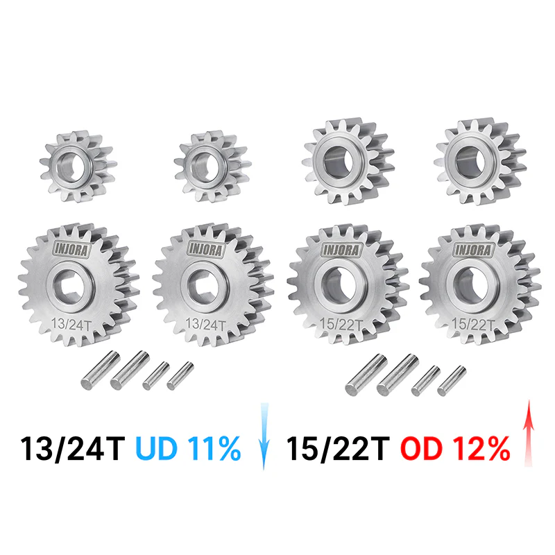 INJORA Stainless Steel Portal Gears Set for 1/18 Redcat Ascent-18 - Image 15