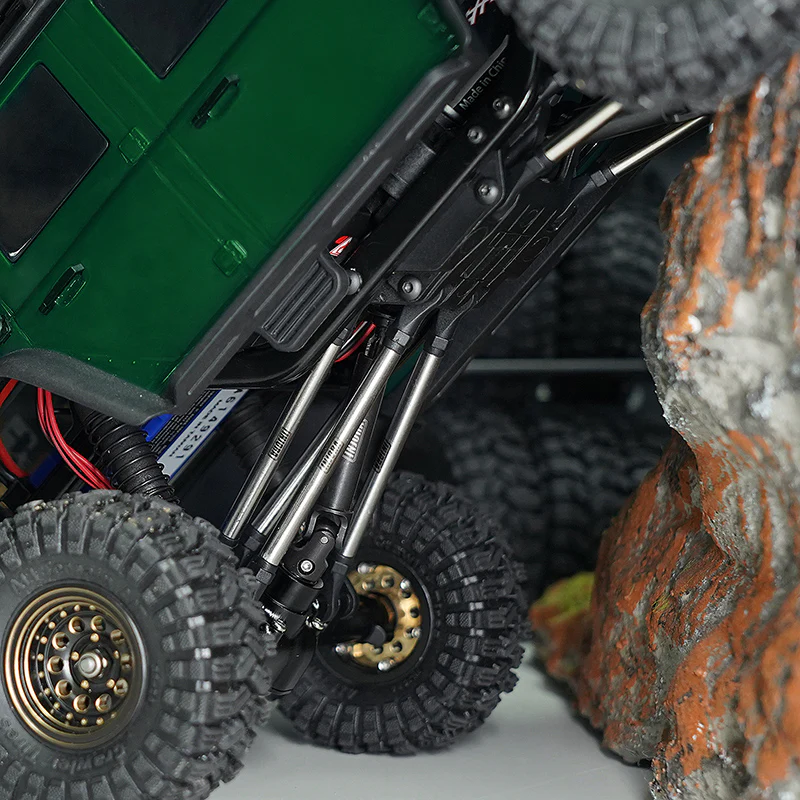 INJORA Stainless Steel Straight Chassis Links for 1/18 RC Crawler TRX4M Defender Bronco (4M-64) - Image 8