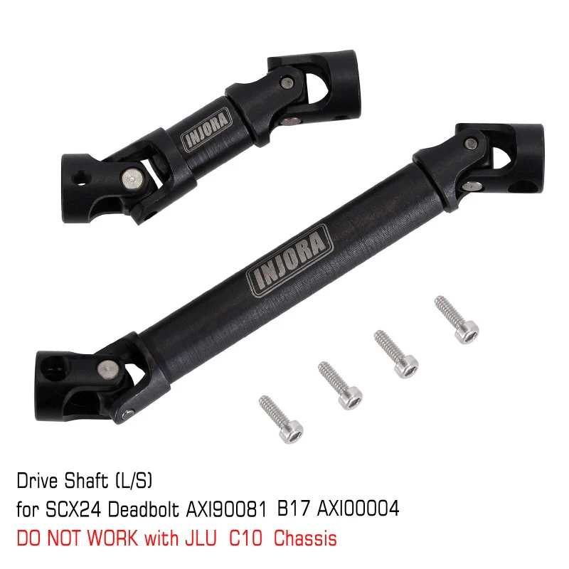 INJORA Hardened Steel Center Drive Shafts for Axial SCX24 Deadbolt GX470 - Image 3