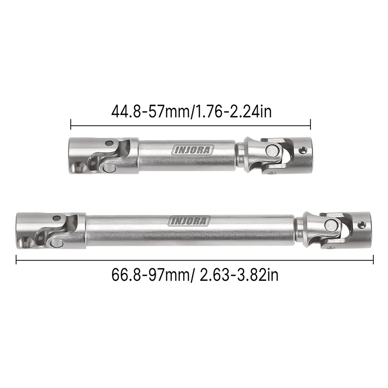 INJORA Steel Front Rear Center Drive Shafts for Axial SCX24 Gladiator Power Wagon - Image 10