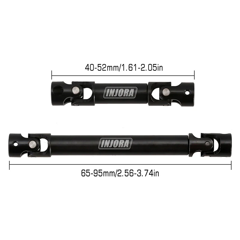 INJORA Steel Front Rear Center Drive Shafts for Axial SCX24 Gladiator Power Wagon - Image 3