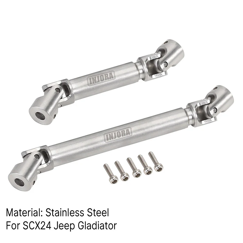 INJORA Steel Front Rear Center Drive Shafts for Axial SCX24 Gladiator Power Wagon - Image 9