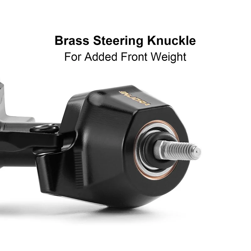 INJORA Stock Width Axles with Brass Steering Knuckles for 1/30 SCX30 - Image 3