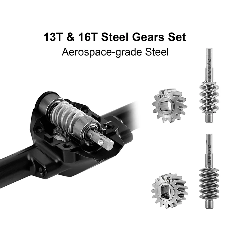 INJORA Stock Width Axles with Brass Steering Knuckles for 1/30 SCX30 - Image 5