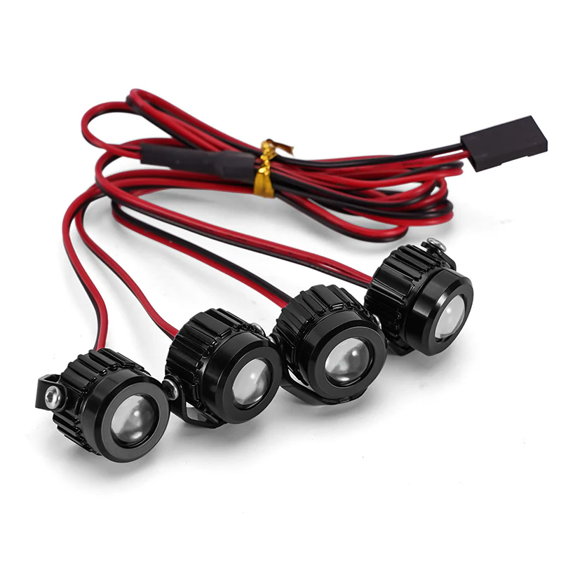 INJORA Super Bright LED Lights for 1/10 1/8 RC Crawlers (Aluminium, White) - Image 7