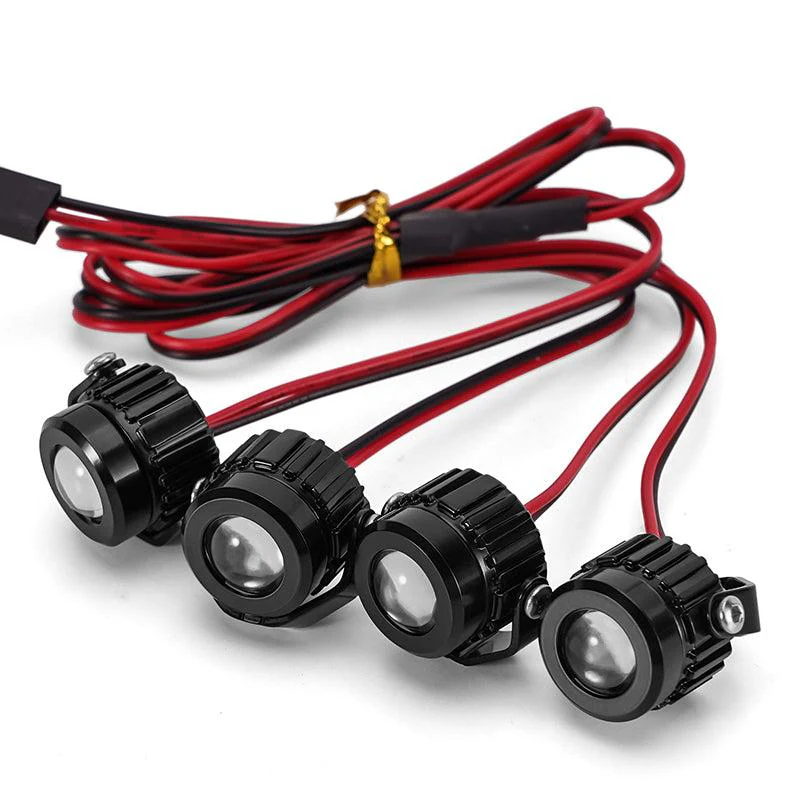 INJORA Super Bright LED Lights for 1/10 1/8 RC Crawlers (Aluminium, White) - Image 8