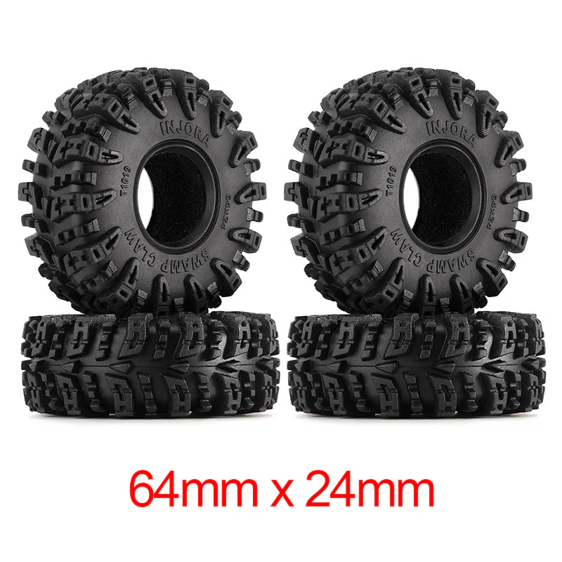 INJORA 1.0" Swamp Claw M/T Tires (56mm/64mm) (T1021/T1019) (4) - Image 9