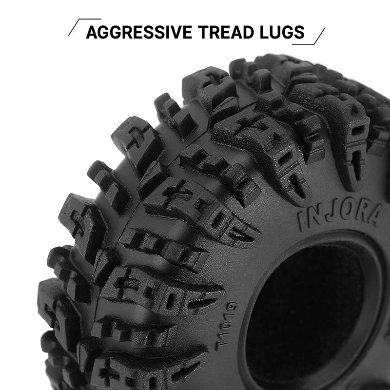 INJORA 1.0" Swamp Claw M/T Tires (56mm/64mm) (T1021/T1019) (4) - Image 10