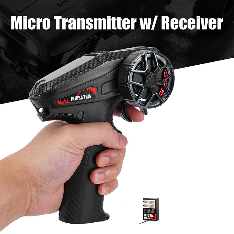 INJORA T6M 2.4GHz Transmitter with Micro 4CH Receiver for 1/30 SCX30 - Image 5