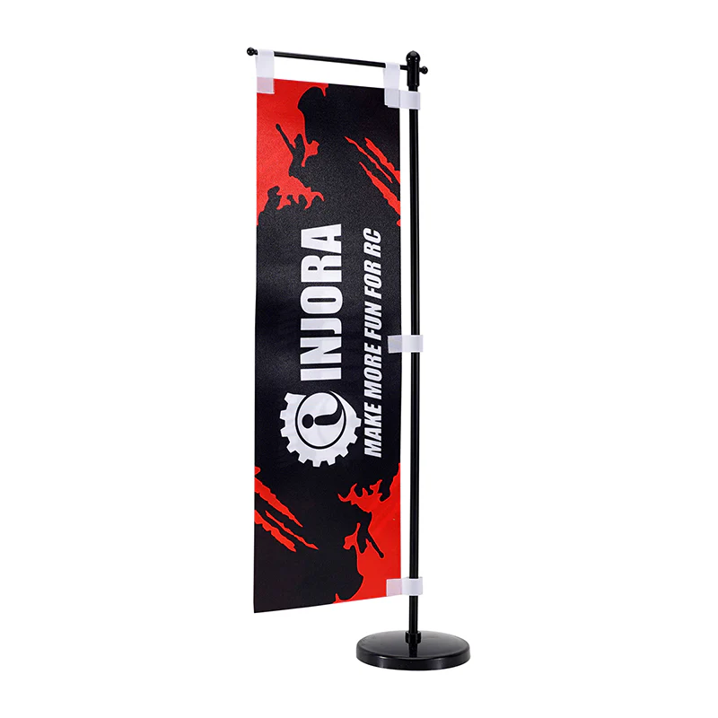 INJORA 1/10 37cm Table Top Banner LOGO Brand Display Flag with Stand - Image 3