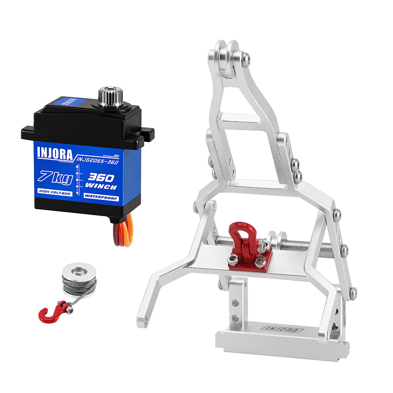 INJORA Tow Truck Crane Kit & INJS2065-360 Winch Servo for 1/18 TRX4M - Image 7