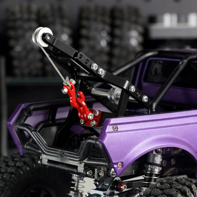 INJORA Tow Truck Crane Kit & INJS2065-360 Winch Servo for 1/24 SCX24 - Image 3
