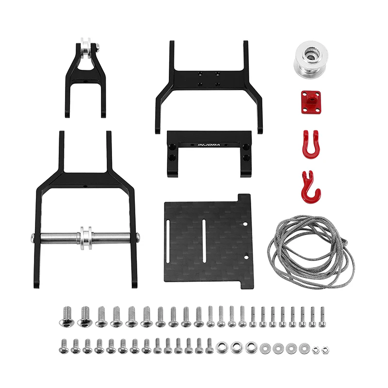 INJORA Tow Truck Crane Kit & INJS2065-360 Winch Servo for 1/24 SCX24 - Image 9