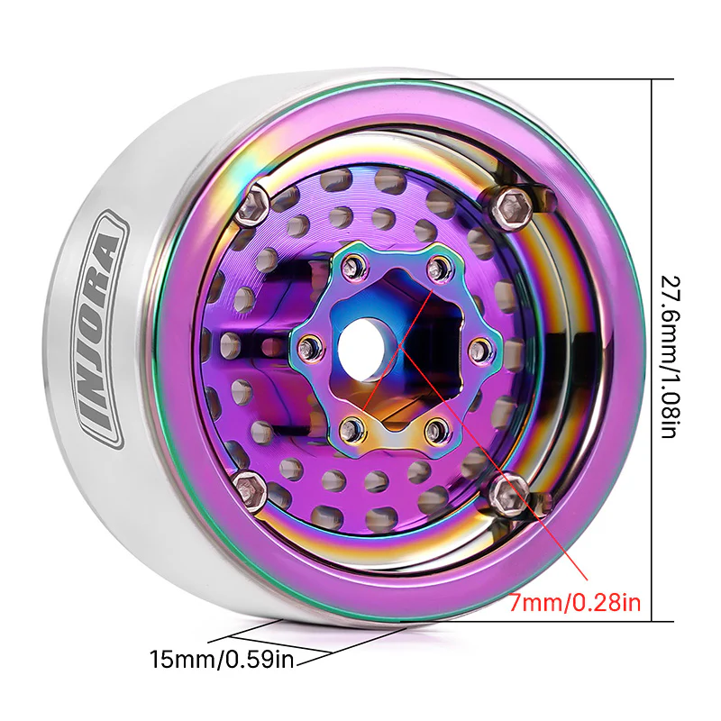 INJORA 1.0" Turbine -3.1mm Offset Wheels for Micro Crawlers (W1055) - Image 11