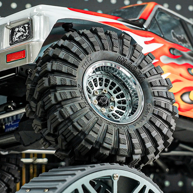 INJORA 1.9" Turbine Aluminum -10mm Offset Wheels for 1/10 RC Crawlers (W1955) - Image 9