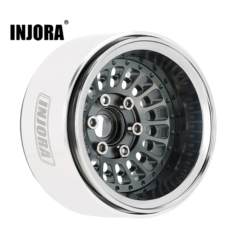[Germany Clearance Deal] INJORA Turbine 1.9" Aluminum Beadlock Wheels Offset -10mm for 1/10 RC Crawler (4) (W1955)