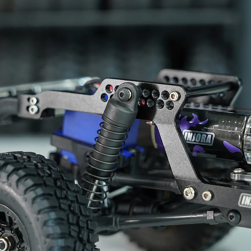 INJORA Universal LCG Chassis Kit for 1/18 TRX4M Upgrade (Aluminum) - Image 9