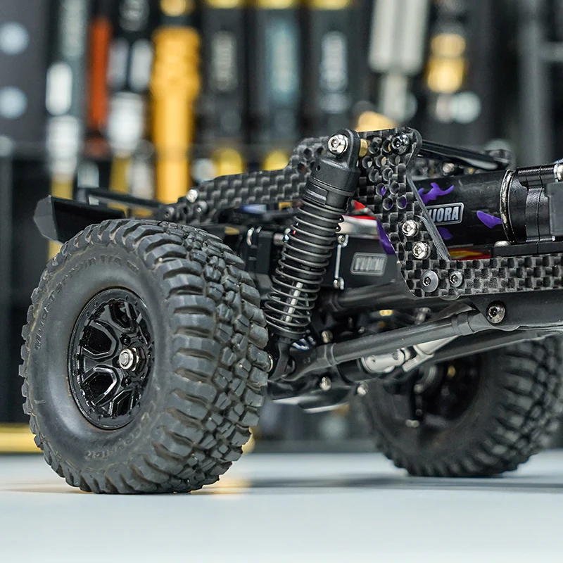 INJORA Universal LCG Chassis Kit for 1/18 TRX4M Upgrade (Carbon Fiber) - Image 12