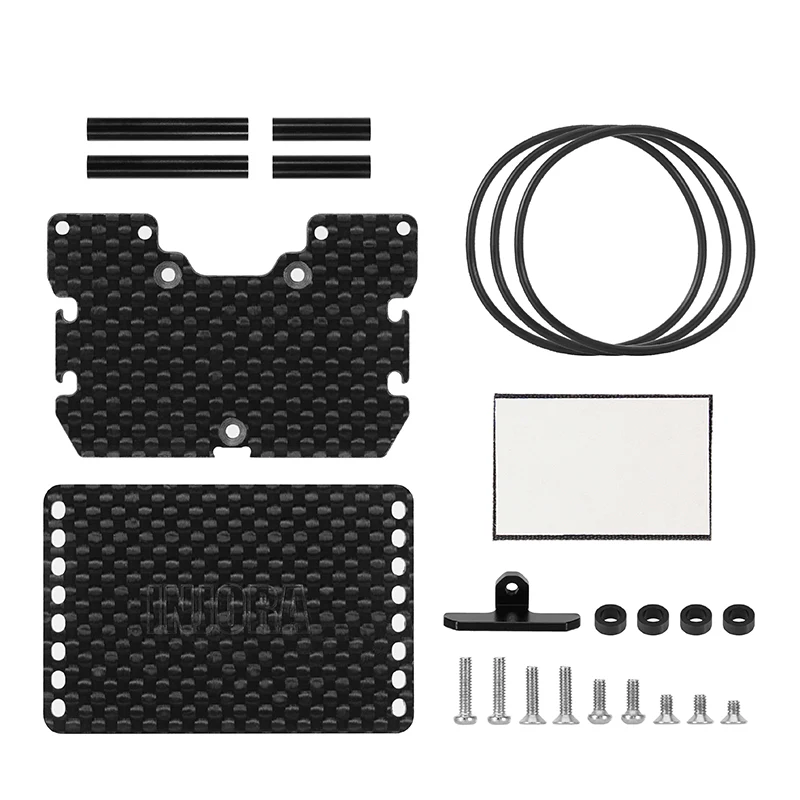INJORA Universal LCG Chassis Kit for 1/18 TRX4M Upgrade (Carbon Fiber) - Image 16