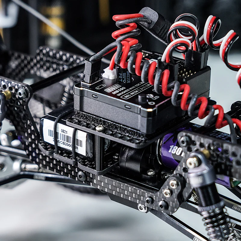 INJORA Universal LCG Chassis Kit for 1/18 TRX4M Upgrade (Carbon Fiber) - Image 19