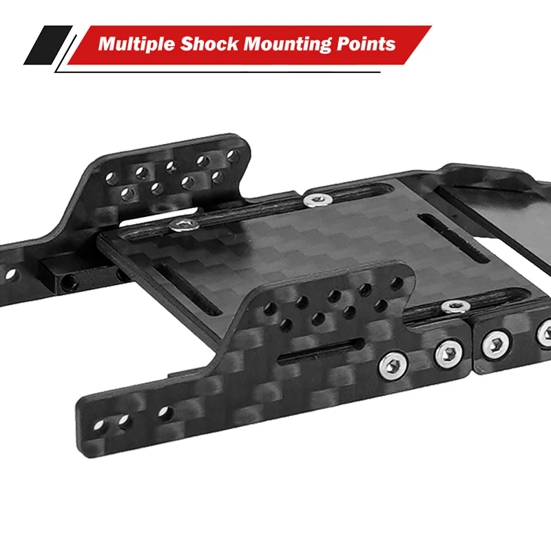INJORA Universal LCG Carbon Fiber Chassis Kit for 1/24 SCX24 - Image 4