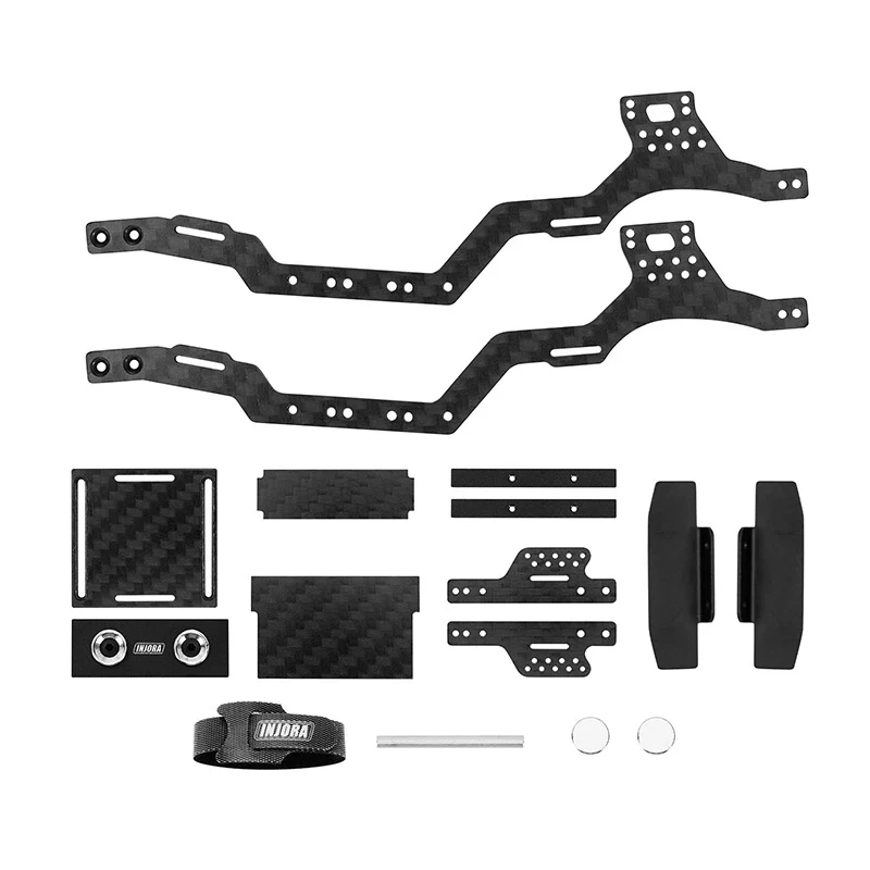 INJORA Universal LCG Carbon Fiber Chassis Kit for 1/24 SCX24 - Image 6