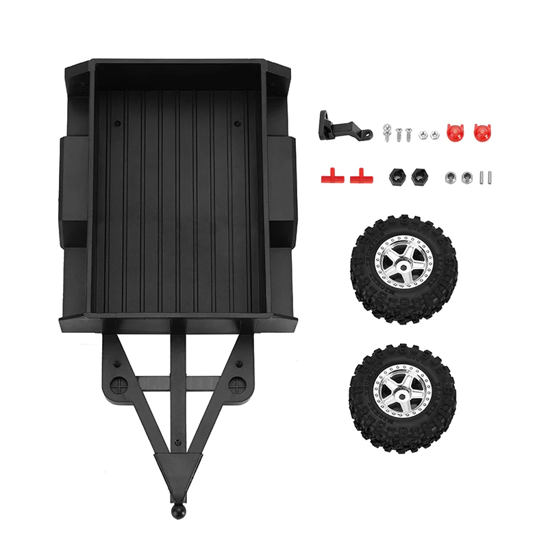INJORA Utility Trailer with Hitch For 1/18 RC Crawler TRX4M - Image 2