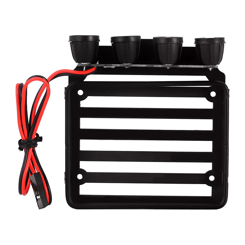 INJORA Luggage Carrier Roof Rack with Spotlights for Axial SCX24 Jeep Gladiator - Image 3